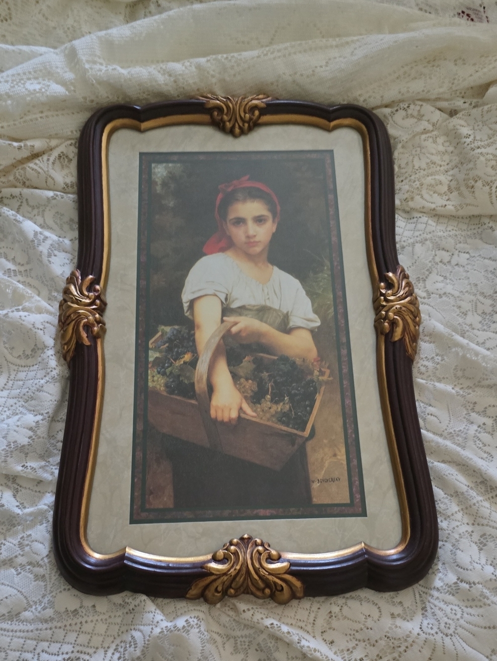 ART PRINT of Painting by W BCVGVEREAV Wood Framed Glass